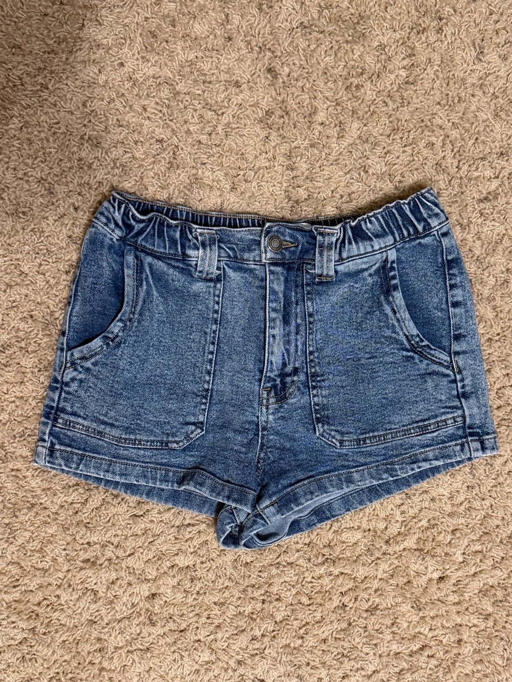 RSQ Women's High-Rise Denim Shorts - Blue Wash